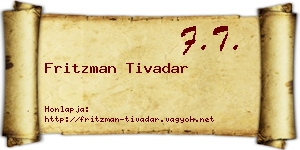 Fritzman Tivadar névjegykártya
