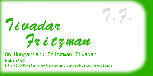 tivadar fritzman business card